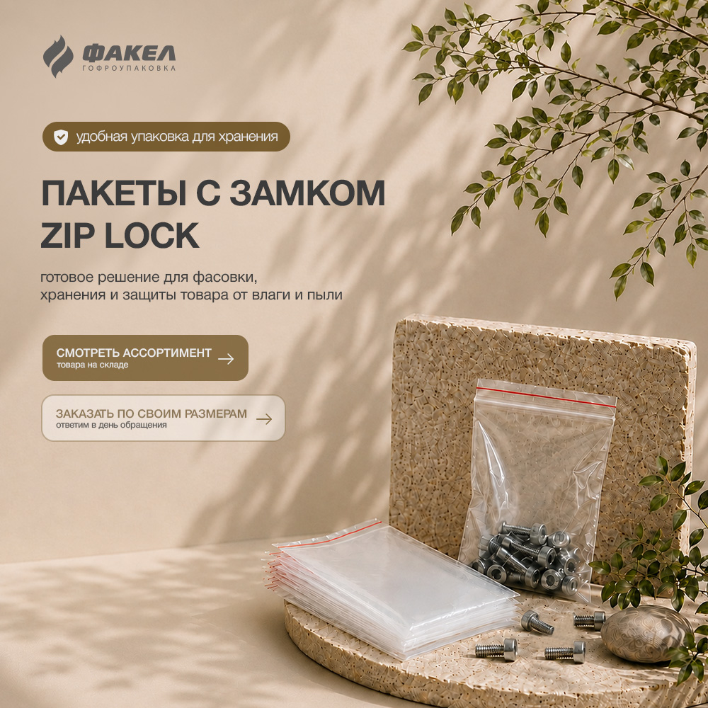 ПАКЕТЫ С ЗАМКОМ ZIP LOCK
