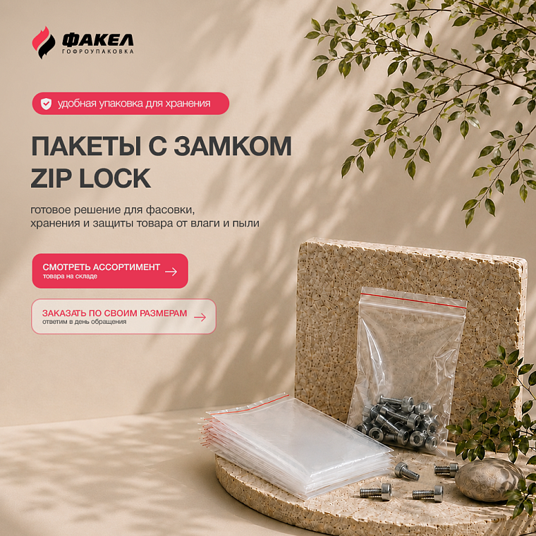 ПАКЕТЫ С ЗАМКОМ ZIP LOCK