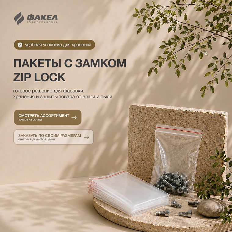 ПАКЕТЫ С ЗАМКОМ ZIP LOCK